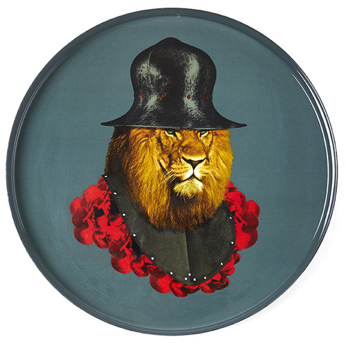Gangzaï Lion Quichotte Round Tray - DeFrenS
