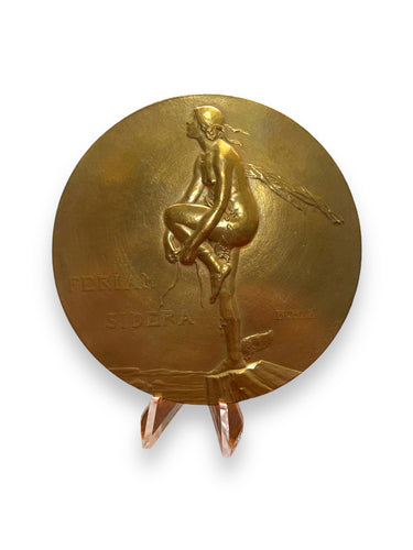 Art Deco Dammann Bronze Medal - Aviation - DeFrenS