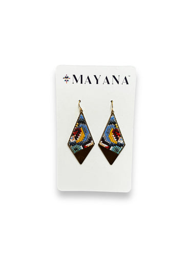 Mayana Jewelry, Diamond Blue Multi Colored Earrings - DeFrenS