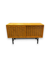 Cargar imagen en el visor de la galería, Wooden cabinet with lattice design on a white background