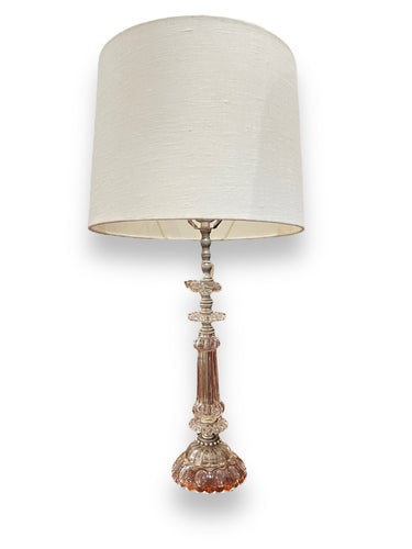 Clear Lamp with White Shade - DeFrenS