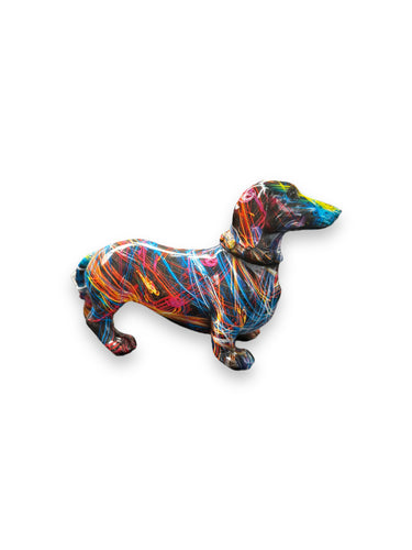 Graffiti Dachshund Dog Figurine - DeFrenS