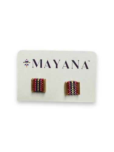 Mayana Jewelry, Pink Multi Colored Studs - DeFrenS