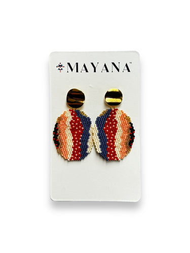 Mayana Jewelry, Round Gold/Multi Colored Earrings - DeFrenS