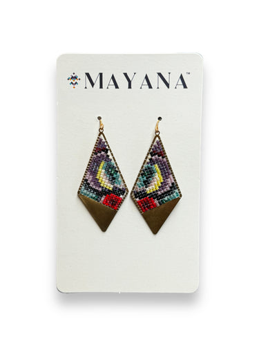 Mayana Jewelry, Diamond Purple Multi Colored Earrings - DeFrenS