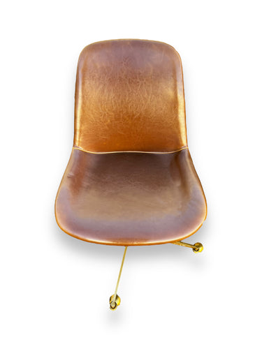 Leather Dining Chairs on Wheels - DeFrenS