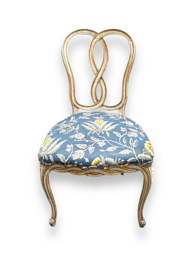 20th Century Italian Rococo-Style Loop Back Painted Side Chair - DeFrenS
