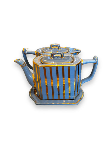 Double Tea Pot, Blue & Gold - DeFrenS