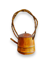 Charger l'image dans la galerie, Chinese Carved & Bent Bamboo Handle Tea Pot with Lid Large - DeFrenS