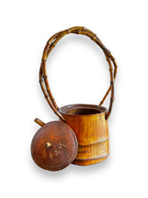 Charger l'image dans la galerie, Chinese Carved & Bent Bamboo Handle Tea Pot with Lid Large - DeFrenS