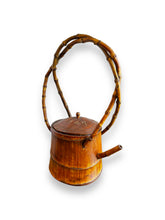Charger l'image dans la galerie, Chinese Carved & Bent Bamboo Handle Tea Pot with Lid Large - DeFrenS