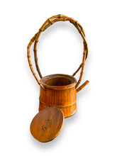 Charger l'image dans la galerie, Chinese Carved & Bent Bamboo Handle Tea Pot with Lid Large - DeFrenS