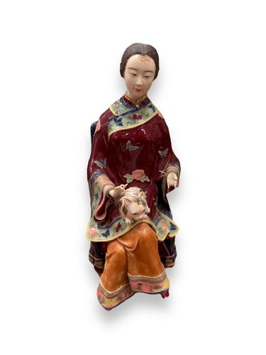 Chinese Porcelain Ging Style Statue 1 - DeFrenS