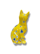 Lade das Bild in den Galerie-Viewer, Yellow Emile Gallé Cat Statue