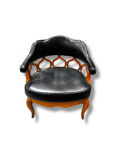 Cargar imagen en el visor de la galería, Set of 2-Black Leather Club Chairs