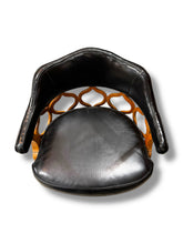 Cargar imagen en el visor de la galería, Set of 2-Black Leather Club Chairs
