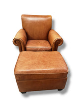 Load image into Gallery viewer, Bernhardt Leather Chair & Ottoman - DeFrenS