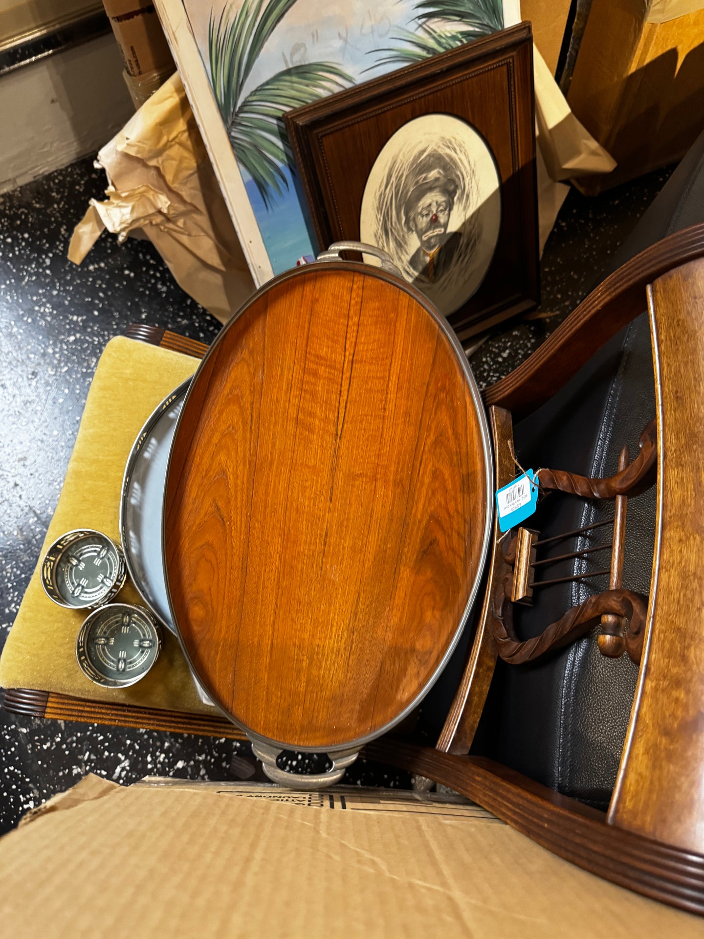 Wood/Pewter Tray - DeFrenS