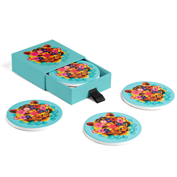 Gangzai Masktiger - Set of 4 Ceramic Coasters