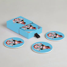 Load image into Gallery viewer, Miss Fuji set of 4 ceramic coasters - DeFrenS
