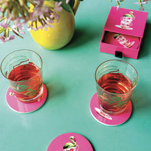 Load image into Gallery viewer, Gangzai Flamingtea - Set of 4 Ceramic Coasters
