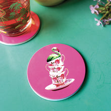 Load image into Gallery viewer, Gangzai Flamingtea - Set of 4 Ceramic Coasters
