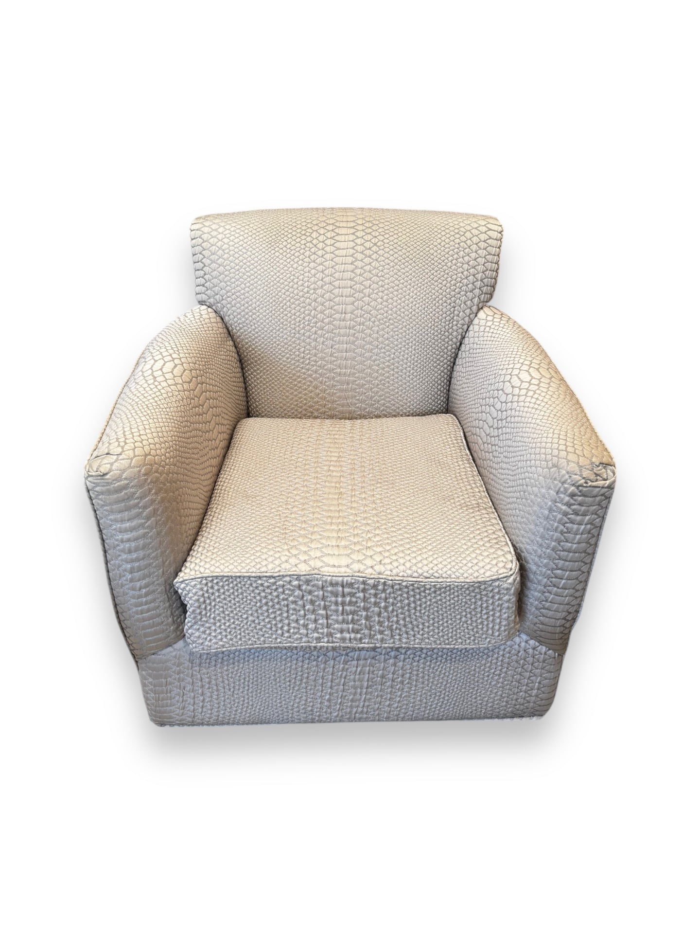 Grey Swivel Armchair