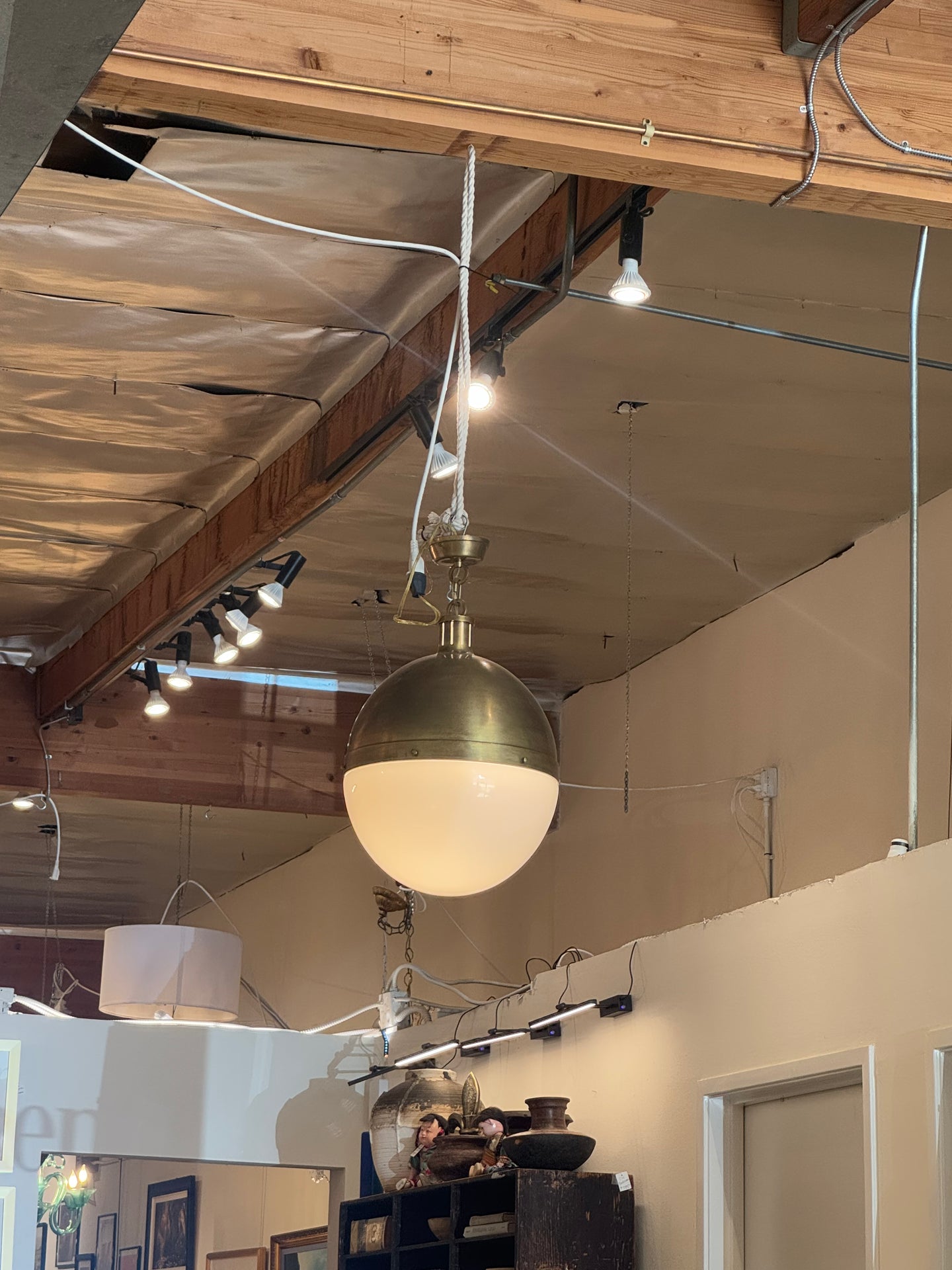 Globe Pendant Light, brushed bronze