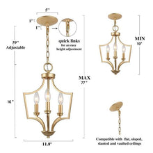 Lade das Bild in den Galerie-Viewer, Gold Cage Pendant Light - DeFrenS

