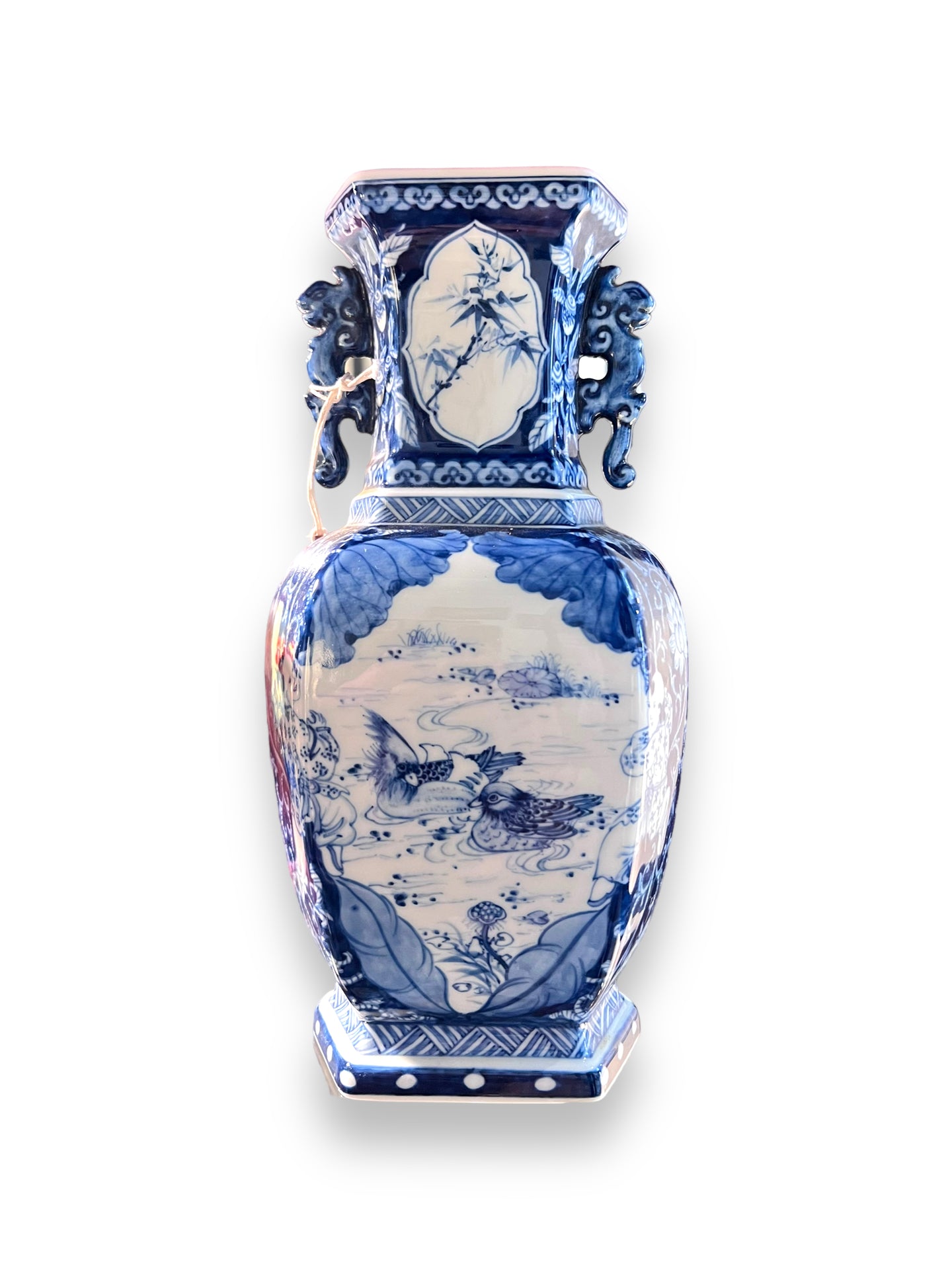 China, blue and white porcelain wall vase, 18th century - DeFrenS