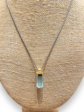 Load image into Gallery viewer, Aquamarine Crystal gold and silver necklace - DeFrenS
