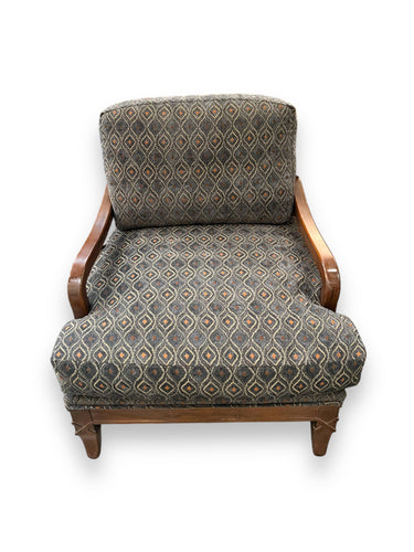 Thomasville Wood Chair with Upholster Cushions - DeFrenS