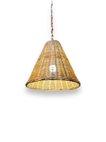 Serena & Lily Wicker Taper Pendant Light - DeFrenS