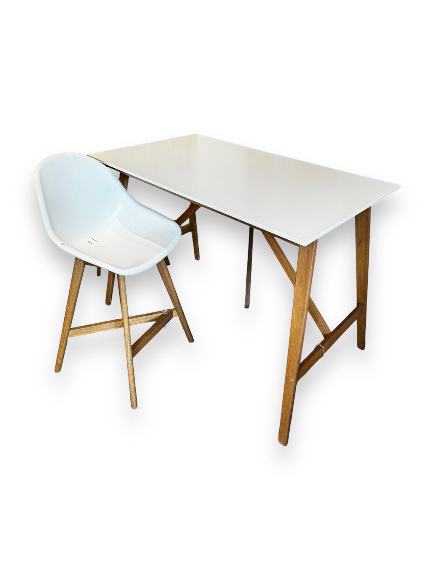 White Drafting Table with Chair - DeFrenS