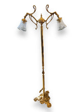 Load image into Gallery viewer, Gold Floor Lamp w/ Two Lights - DeFrenS
