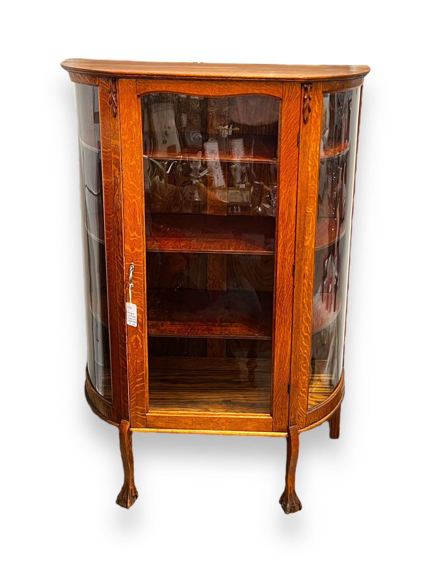Antique Oak Curio Cabinet - DeFrenS