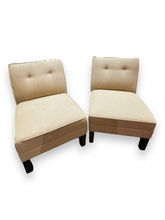 Lade das Bild in den Galerie-Viewer, Set of 2 Beige Crate &amp; Barrel Accent Chairs - DeFrenS
