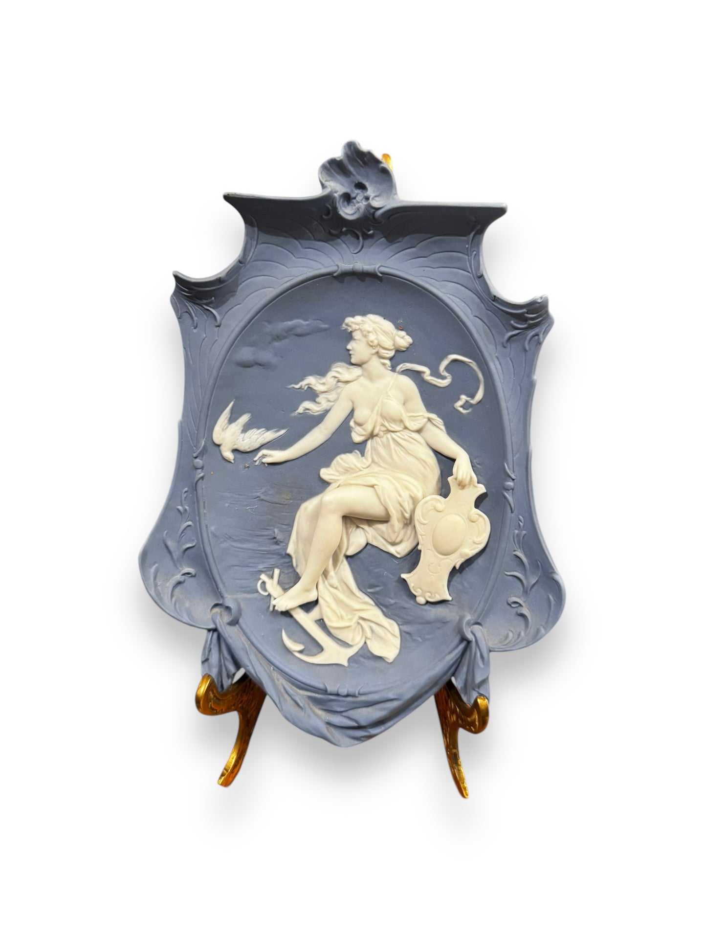 Wedgewood Plaque of Woman and Anchor