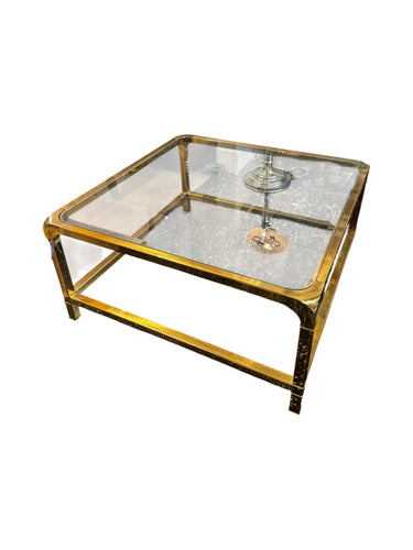 Brass/Glass Coffee Table - DeFrenS