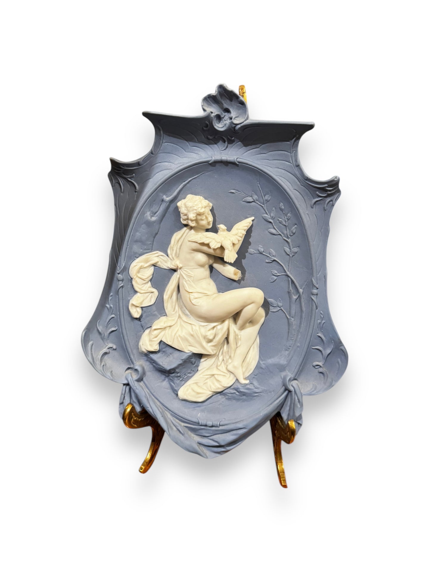 Wedgewood Plaque of Woman and Bird