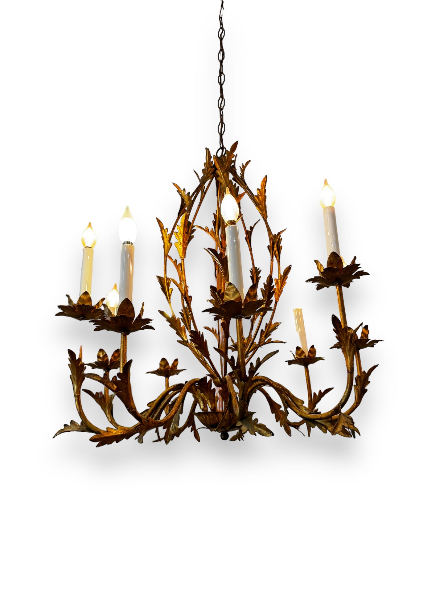 Gold Leaf Chandelier