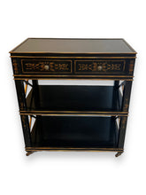 Load image into Gallery viewer, Black and Gold Wood Serving Table - DeFrenS
