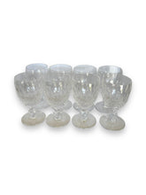 Cargar imagen en el visor de la galería, Set of 8 Waterford White Wine Glasses - Colleen Pattern - DeFrenS
