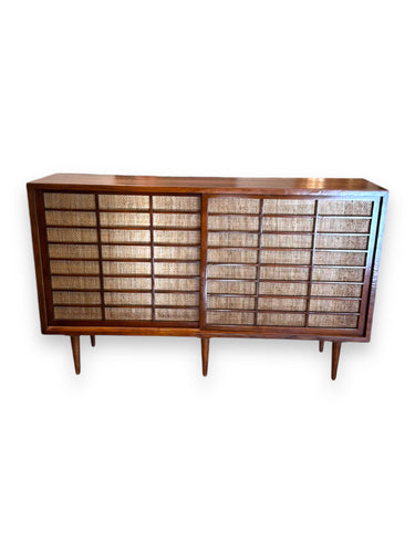 Mid Century Credenza with Sliding Doors - DeFrenS