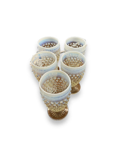 Set of 5 - Hobnail Glasses - DeFrenS