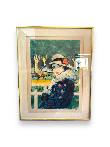 Signed & Numbered Litho - Lady at the Races - DeFrenS
