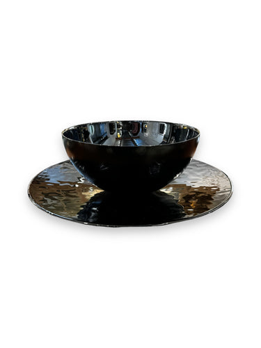 Set of 2 Bowl and Plater (Black) - DeFrenS