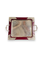 Carica l&#39;immagine nel visualizzatore di Gallery, Red/Silver Challah Tray - DeFrenS
