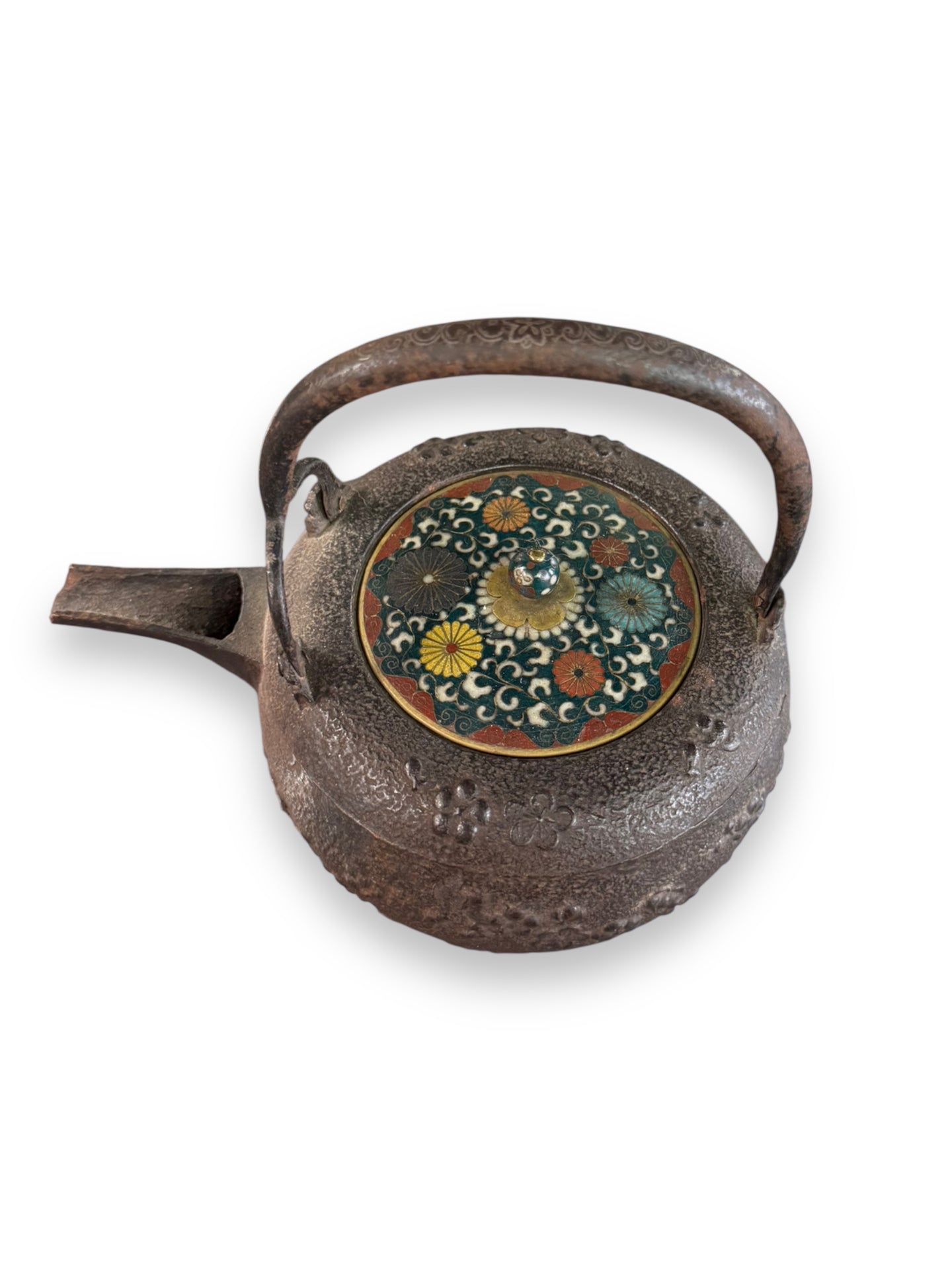 Japanese Sake Kettle iron/cloisonne - DeFrenS