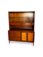 Charger l&#39;image dans la galerie, Jack Cartwright Walnut &amp; Cane Mid Century Credenza - DeFrenS
